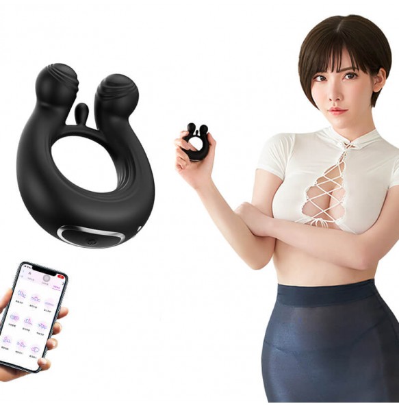 MizzZee - Smith's Enchanted Penis Ring Smart APP Model (Chargeable -  Black)